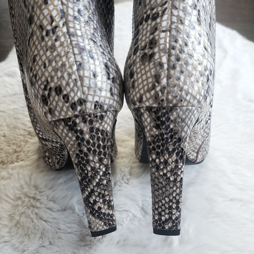 House of CB Snake Print Over the Knee Boots - Picture 10 of 15